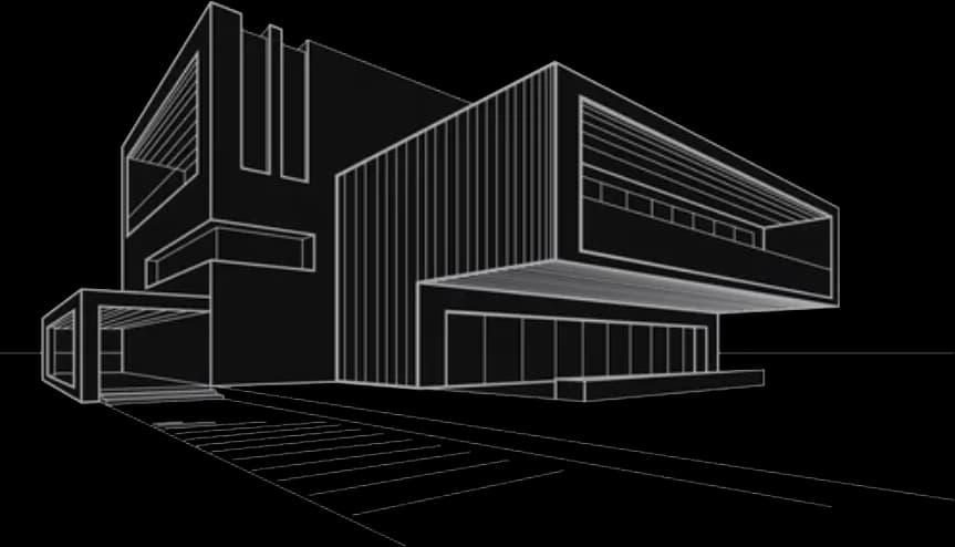3D Building Wireframe